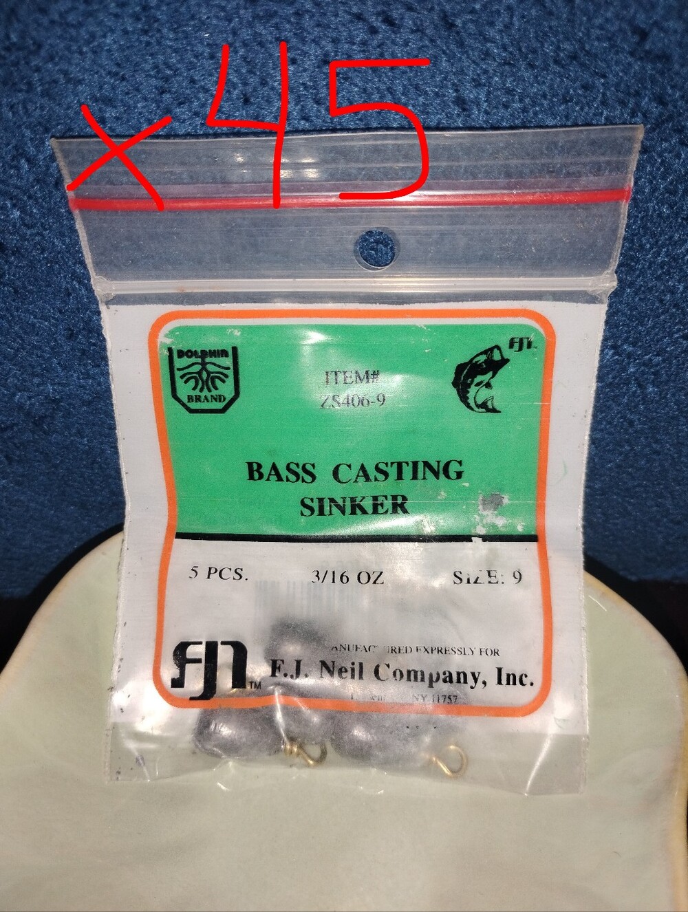 F.J. Neil Company Bass Casting Sinker - Green